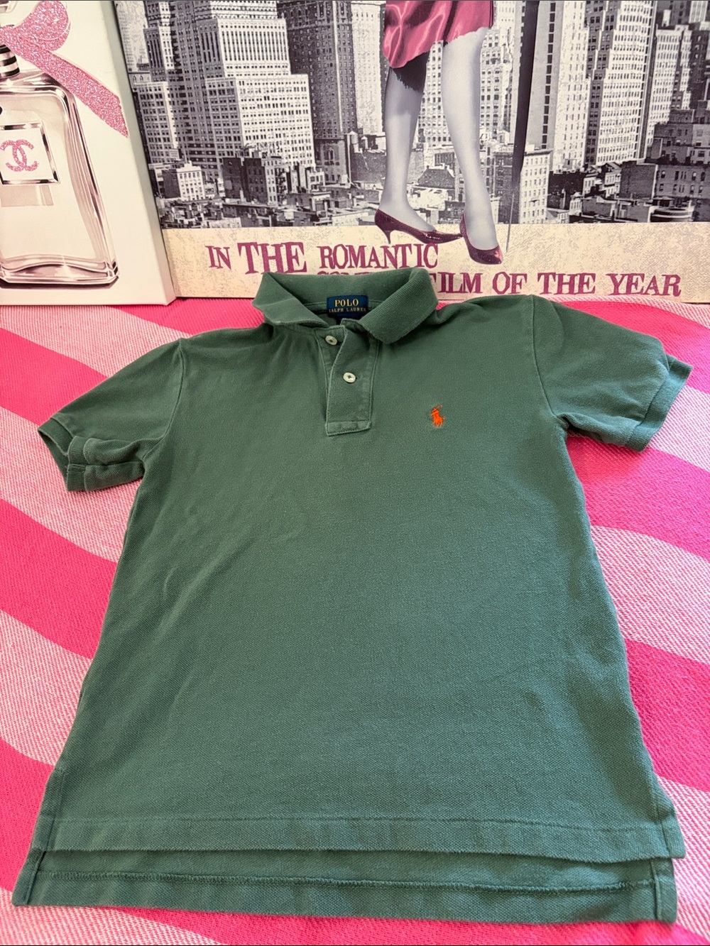 Polo by Ralph Lauren Dark Green Short Sleeve Polo with Light Blue Pony - Picture 4 of 5